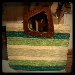 Retro Vintage Sun'n'Sand Straw Bag